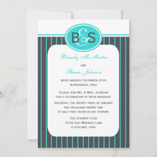 Invitación de recepción de boda posterior -- Monog