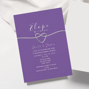 Invitación de recepción de boda púrpura