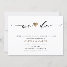 invitación de recepción de boda recién casados