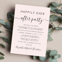Invitación de recepción de boda rosa chic