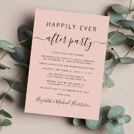 Invitación de recepción de boda rosa Chic Blush