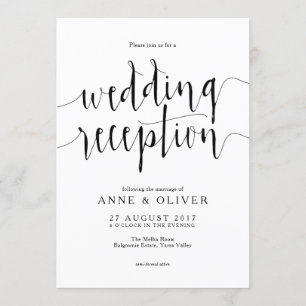 Invitación de recepción de boda rústica