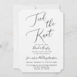 Invitación de recepción de boda 'Tied the Knot'