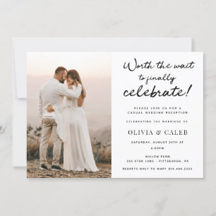 Invitación de recepción de boda Vale la pena esper