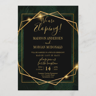 invitación de recepción de elopamiento con marco d