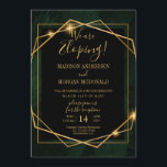 invitación de recepción de elopement con marco de<br><div class="desc">¡Nos escapamos! Invitación de recepción tropical. Encuentra papelería a juego en nuestra tienda.</div>