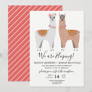 invitación de recepción de fuga con llamas