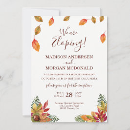 invitación de recepción de fuga de otoño