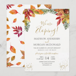 invitación de recepción de fuga en otoño
