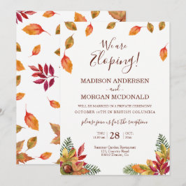 invitación de recepción de fuga otoño