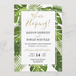 invitación de recepción de fuga tropical