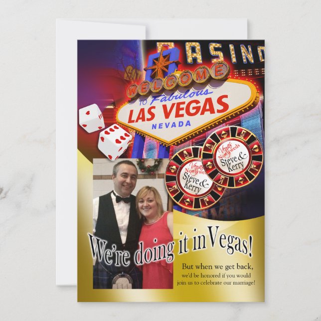 Invitación de recepción de Kerry Vegas (contáctame (Anverso)