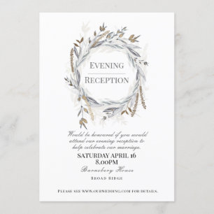 Invitación de recepción de la tarde para boda, Cre