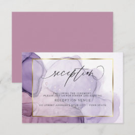 Invitación de recepción de lirio de ciruela tinta 