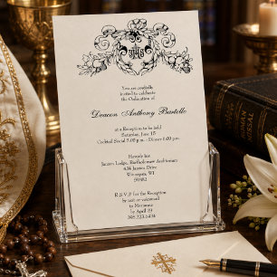 Invitación de recepción de ordenación de sacerdote