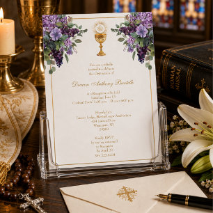 Invitación de recepción de ordenación de sacerdote