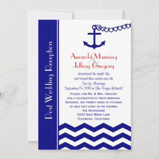 Invitación de Recepción Después de la Boda Náutica