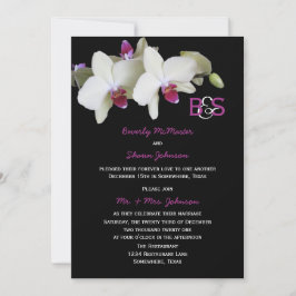Invitación de recepción después de la boda, orquíd