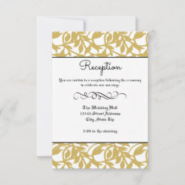 Invitación de recepción - Floritura formal retro e