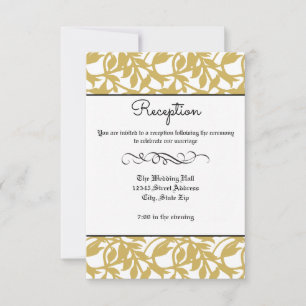 Invitación de recepción - Floritura formal retro e