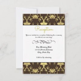 Invitación de recepción - Floritura formal retro o
