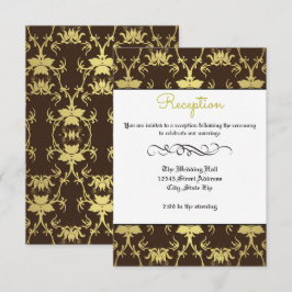 Invitación de recepción - Floritura formal retro o