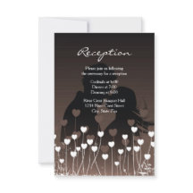 Invitación de Recepción - Silueta de Corazones en