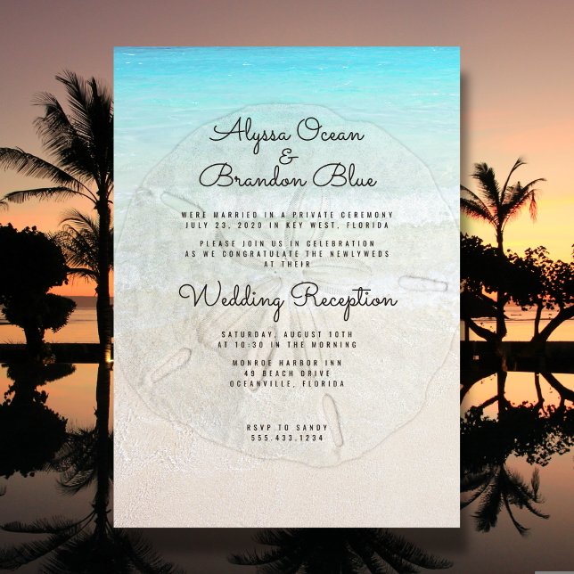 Invitación de recepción solo para dólares de arena (Subido por el creador)