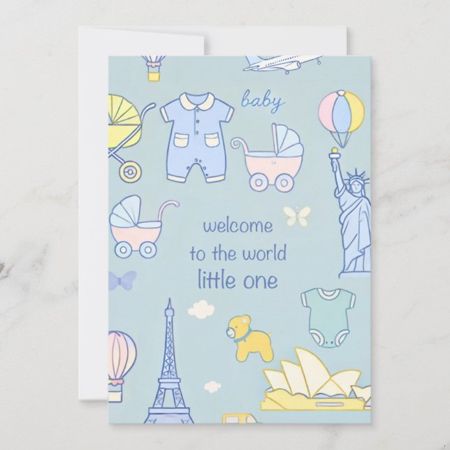 Invitación de recién nacido/Baby Shower (Anverso)