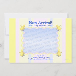 Invitación de Recién nacido de chicles pequeños (f