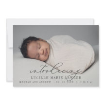 Invitación de recién nacido Introducción a Script