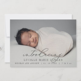 Invitación de recién nacido Introducción a Script