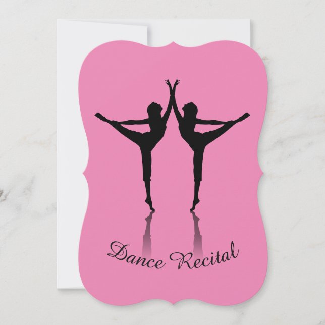 Invitación de recital de baile color personalizado (Anverso)