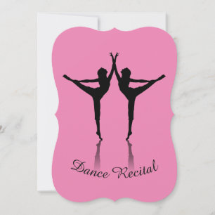 Invitación de recital de baile color personalizado