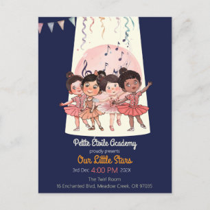Invitación de Recital de Tiny Dancers – Estudio Pe