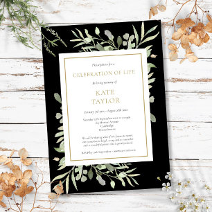 Invitación de recuerdo de celebración de vida con