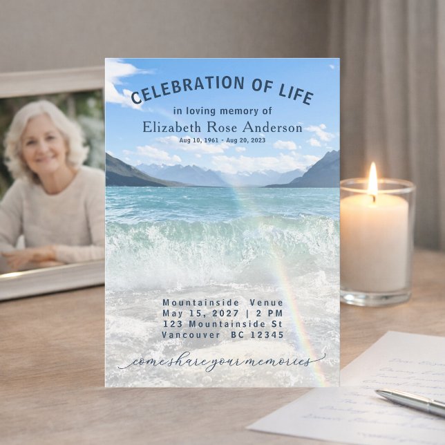 Invitación de recuerdo de celebración de vida eleg (Subido por el creador)