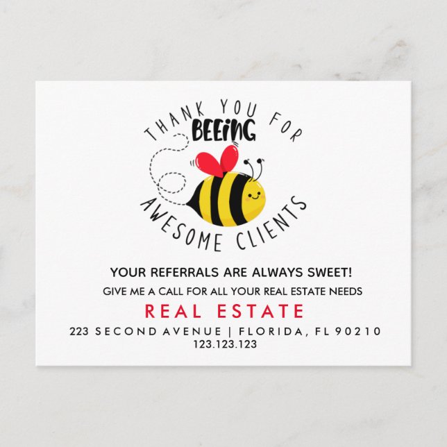 invitación de referencia de BEE inmobiliaria (Anverso)