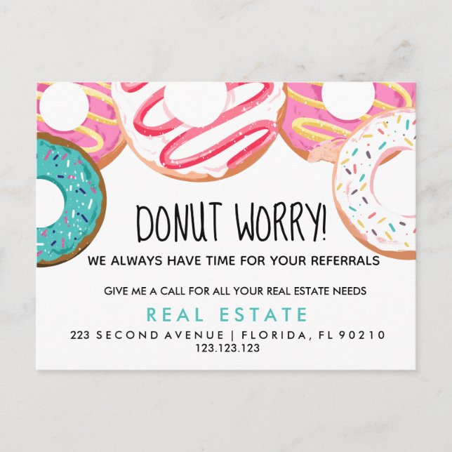 invitación de referencia de donut inmobiliarios (Anverso)