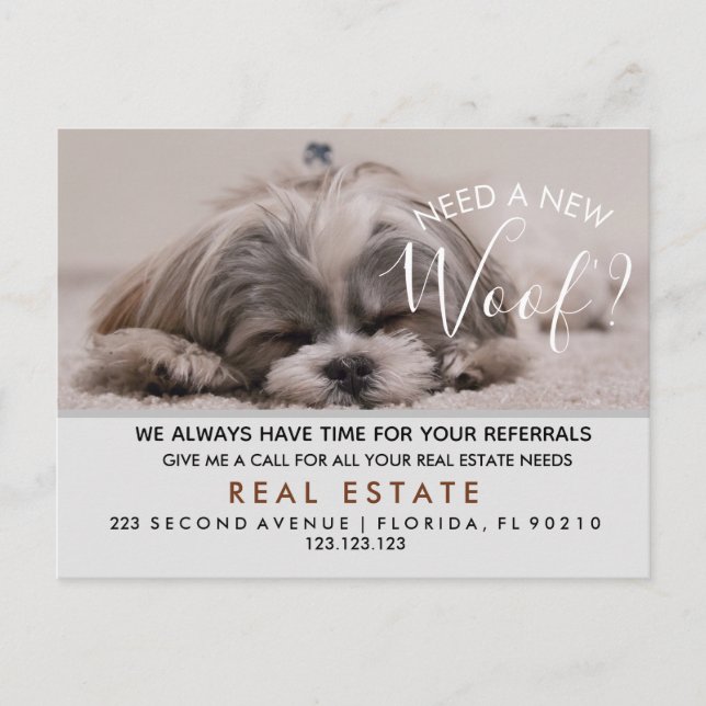 invitación de referencia de woof inmobiliaria (Anverso)