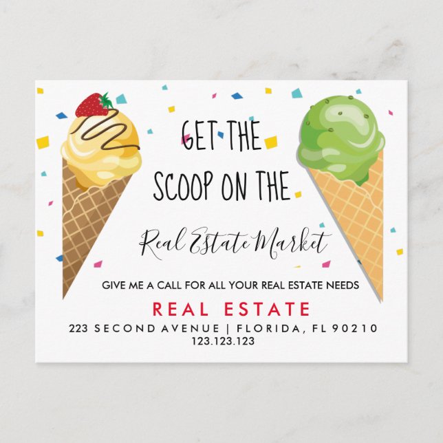 invitación de referencias de helados de helados de (Anverso)