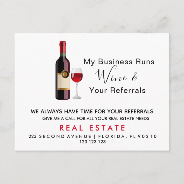 invitación de referencias vitivinícolas inmobiliar (Anverso)