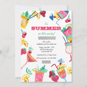 Invitación de refrescantes de verano