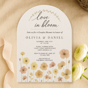Invitación de Regadera de Parejas Boho Floral Love