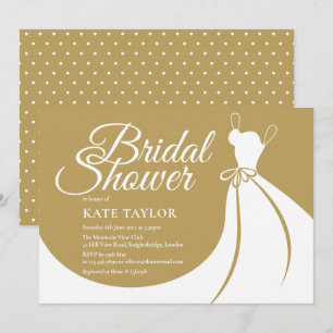 Invitación de Regadera Nupcial de Vestido Elegante