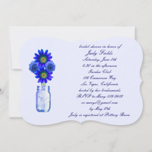 Invitación de Regadera Nupcial en Tarro de Mason d