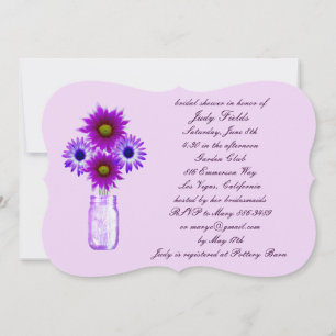 Invitación de Regadera Nupcial en Tarro de Mason d