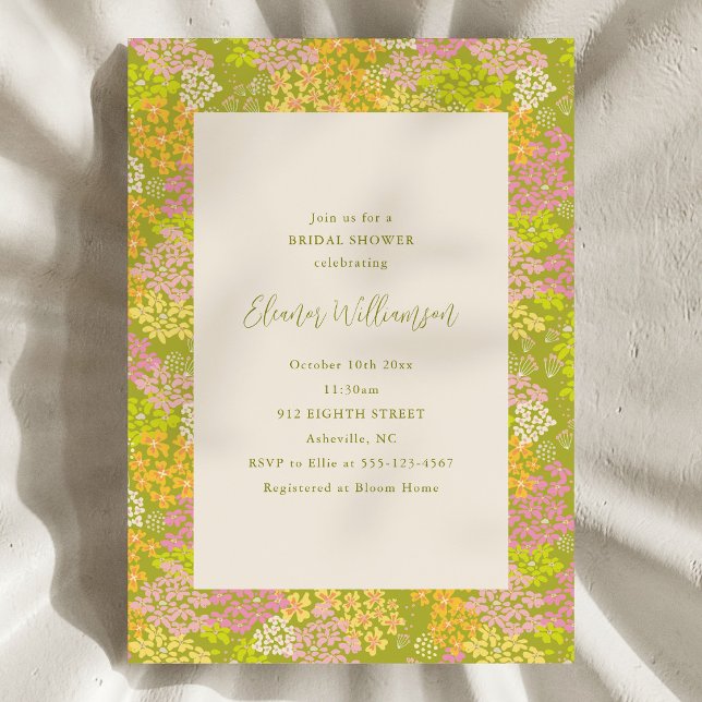Invitación de Regadera Nupcial Floral Verde Lima d (Subido por el creador)