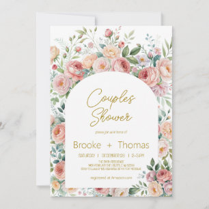 Invitación de Regadera para Pareja con Arco Floral