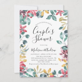Invitación de Regaderazo de Pareja de Flores Elega